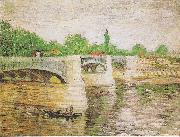 Die Seine with Pont de la Grande Jatte, Vincent Van Gogh